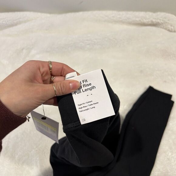 Nike Tight Fit High Rise‎ Full Length Legging CZ8528-010 Black-White Women Small - Picture 3 of 7